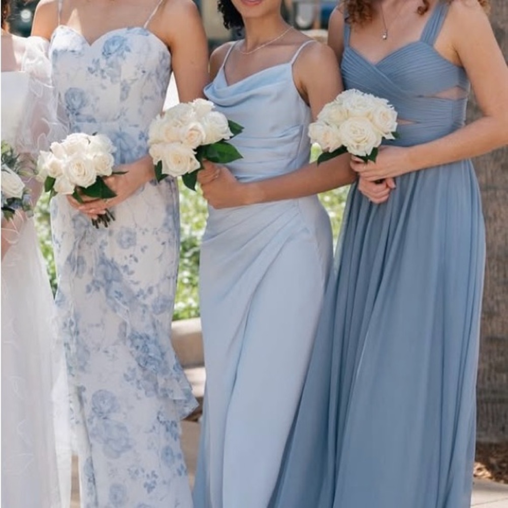 Birdy Grey Blue Mesh Elsye Bridesmaid Gown